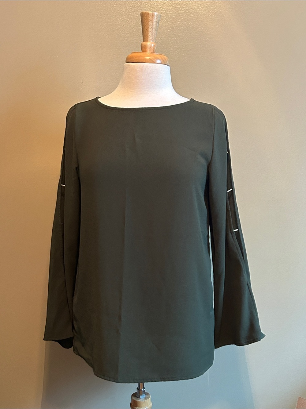 NWOT Micheal Kors Green Blouse Size Small